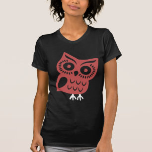 Coole rote Eule T-Shirt