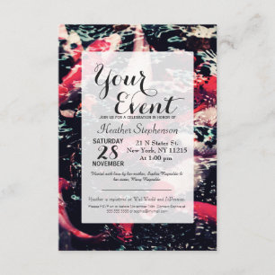 Coole rote Koi Fische im Wasser Einladung