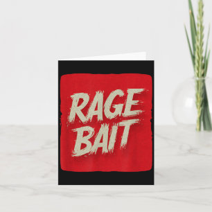 Coole rote Rage Bait Kostüm Karte