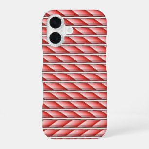 coole rote weiße Streifen iPhone 16 Hülle