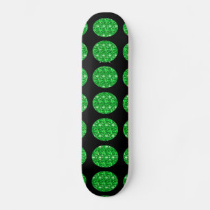 Coole Runden des grünen Glitzer auf der Skate-Tafe Skateboard