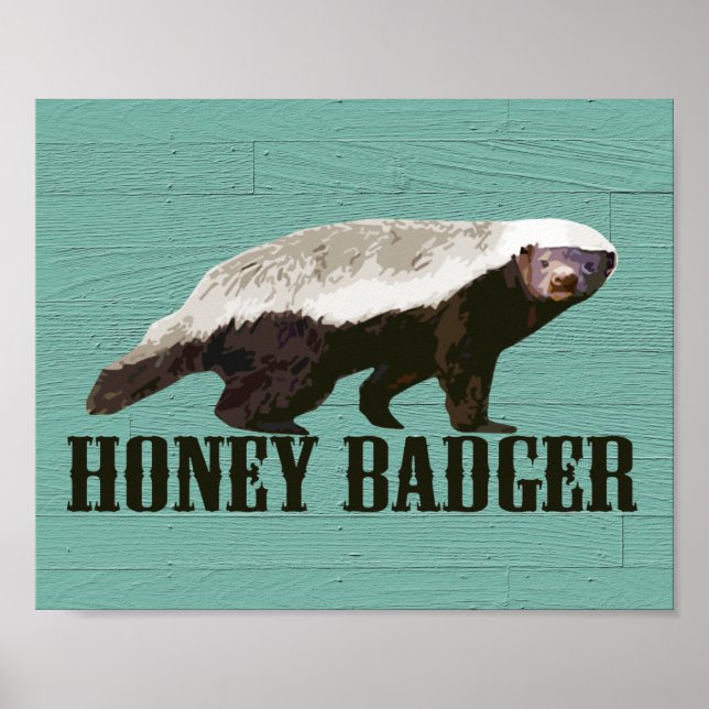 Coole Rustikale Honey Badger Poster (Vorne)
