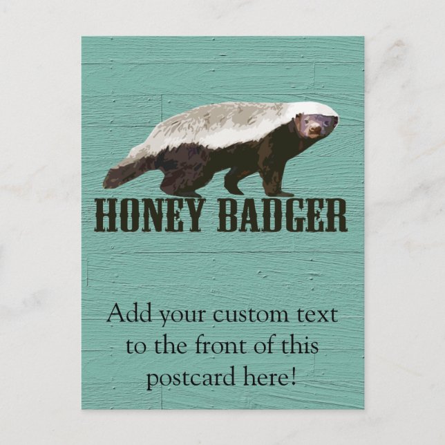 Coole Rustikale Honey Badger Postkarte (Vorderseite)