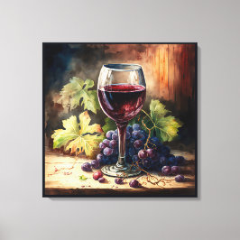 coole Rustikale Weinliebhaber Canvas Print Leinwanddruck