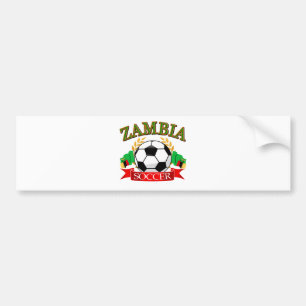Coole sambianische Fußballentwürfe Autoaufkleber