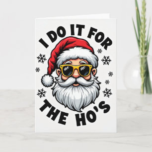 Coole Santalike-Figur Weihnachtskarte Karte
