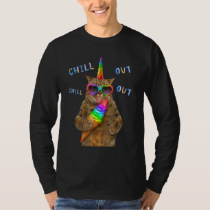 Coole Sarcastic Unicorn Rainbow Kat Grafik-Designs T-Shirt