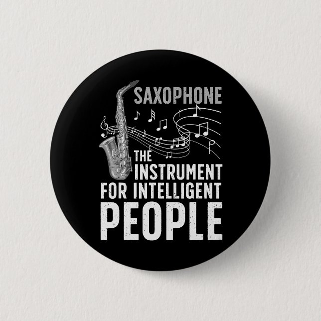 Coole Saxophone Kunst für den Sax Saxophon Spieler Button (Vorderseite)