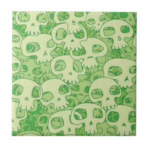 Coole Schädel Fliese