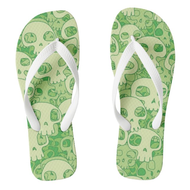 Coole Schädel Flip Flops (Fußbett)