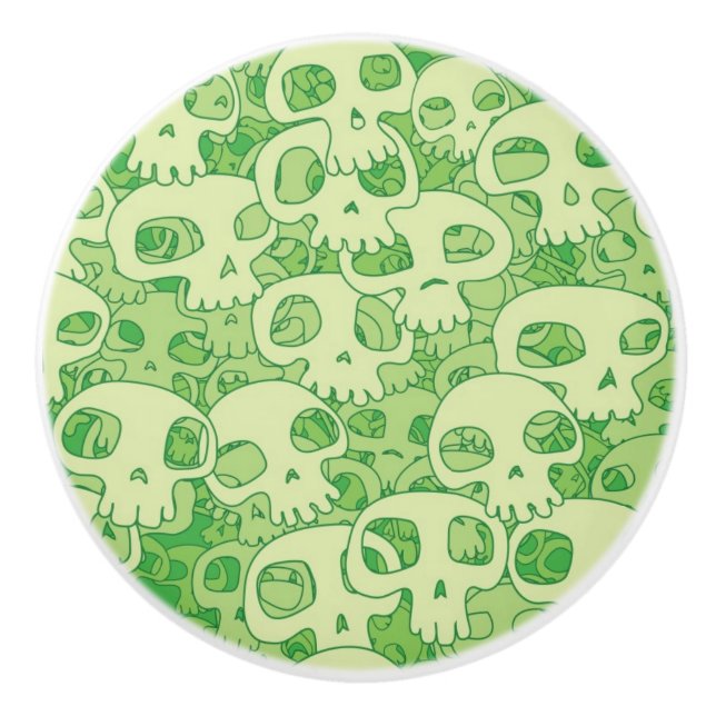 Coole Schädel Keramikknauf (Vorderseite)