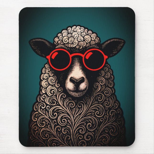 Coole Schafswände Mousepad (Vorne)
