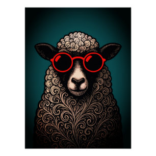 Coole Schafswände Poster