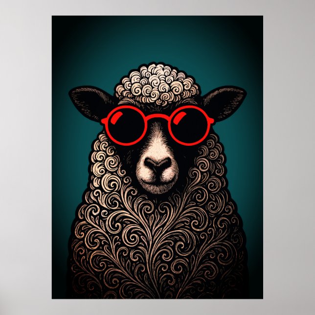 Coole Schafswände Poster (Vorne)