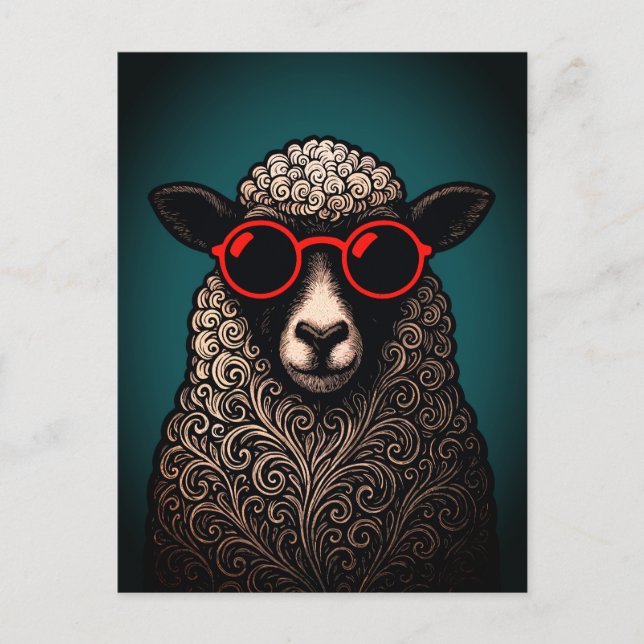 Coole Schafswände Postkarte (Vorderseite)
