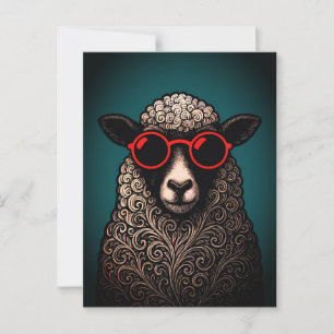 Coole Schafswände Postkarte