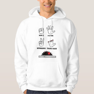 Coole Schere Stein Papier Tisch Säge Tischler Hoodie