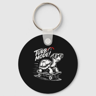 Coole Schildkröte auf Skateboard Lustiges Turbo Vi Schlüsselanhänger