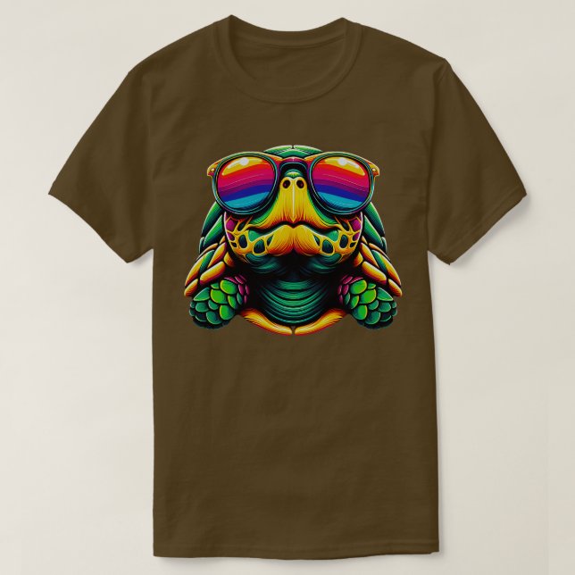 Coole Schildkröte mit Sonnenbrille Design für Kind T-Shirt (Design vorne)