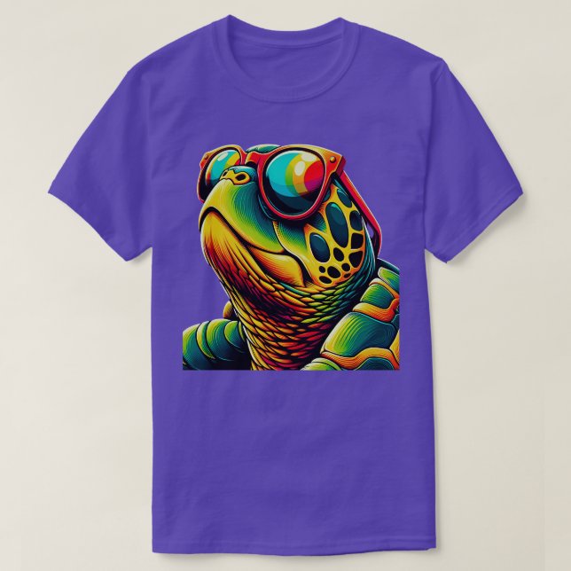 Coole Schildkröte mit Sonnenbrille Spaß Kinder Jug T-Shirt (Design vorne)
