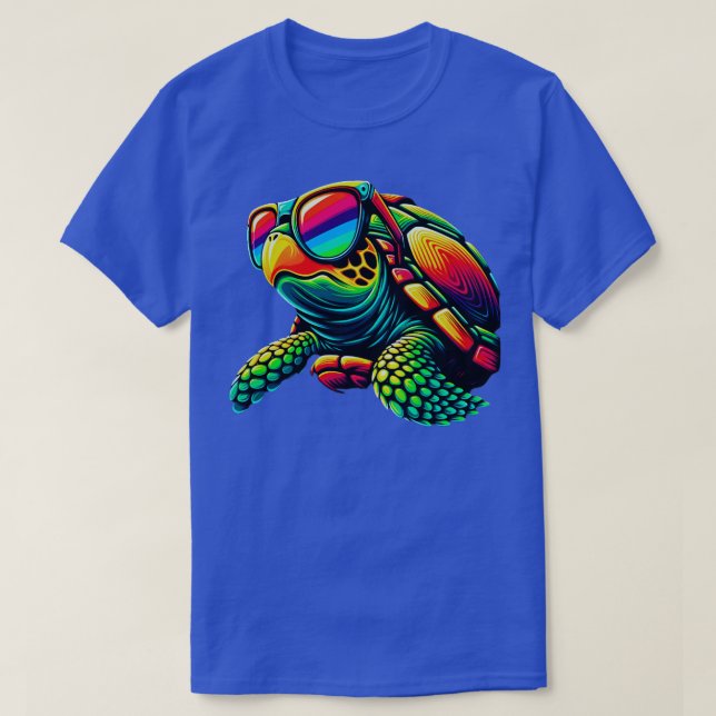 Coole Schildkröte mit Sonnenbrille Spaß Kinderjuge T-Shirt (Design vorne)