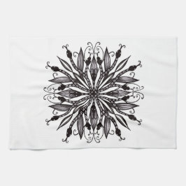 Coole Schlangen schwarz-weiß-botanisch-gotisch Geschirrtuch