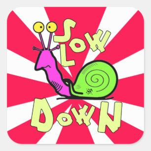 Coole Schneckenentwürfe v3 Quadratischer Aufkleber