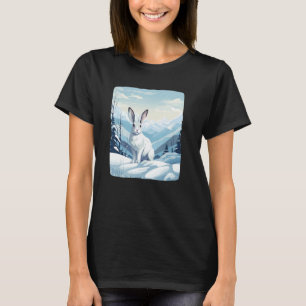 Coole Schneeberge mit Kaninchen für Schnee T-Shirt