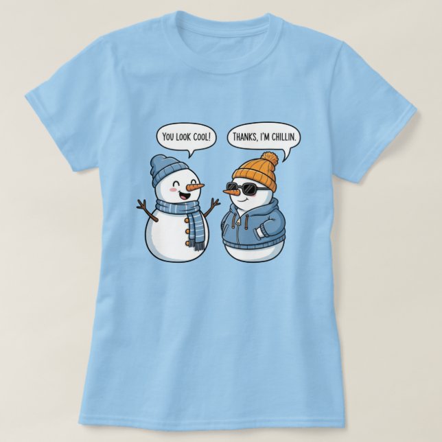 Coole Schneemannfreunde T-Shirt (Design vorne)