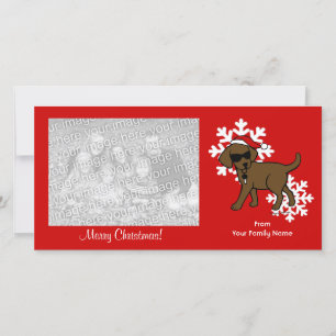 Coole Schokolade Labrador Weihnachtsfeiertag Carto Feiertagskarte