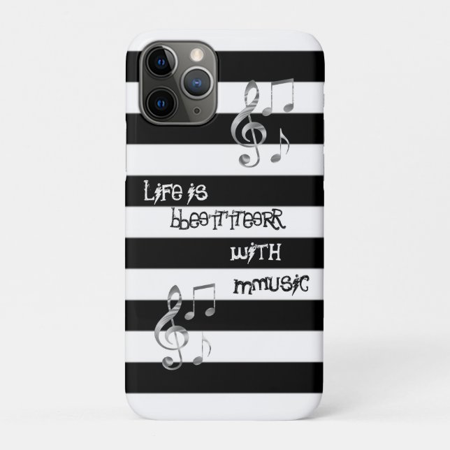 Coole schöne Bleck-White-Musik Case-Mate iPhone Hülle (Rückseite)