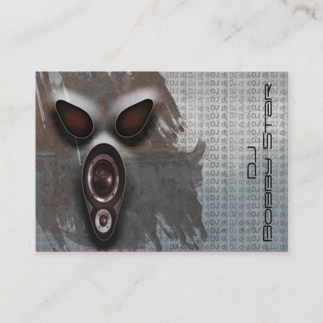 Coole Schrei-Geschäftskarte DJ metallische Visitenkarte (Vorderseite)