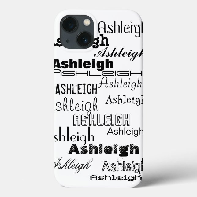 Coole Schriftart Ihr Name Personalisiert Case-Mate iPhone Hülle (Rückseite)