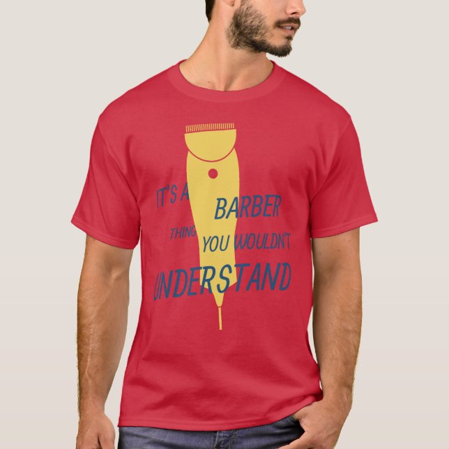 Coole Schürze von Friseur für Männer T-Shirt (Vorderseite)