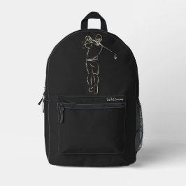 Coole Schwarz-Moderne Ihren Namen klassiges Maskul Bedruckter Rucksack