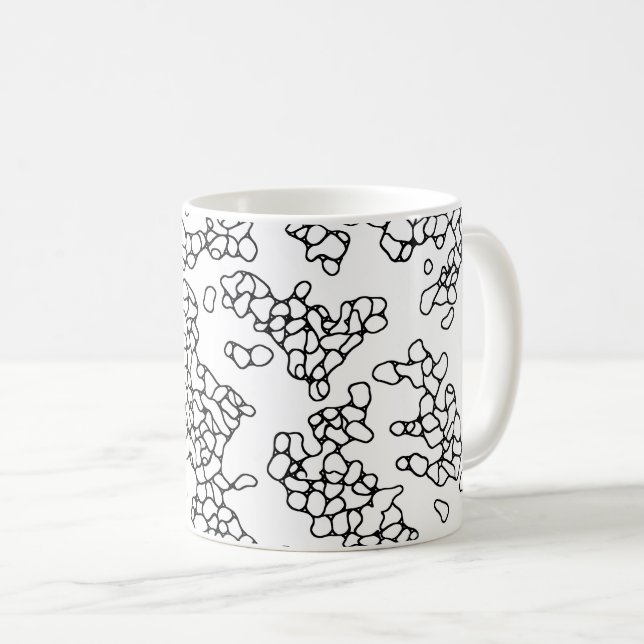 COOLE Schwarz- und Weiß-Formen Kaffeetasse (VorderseiteRechts)