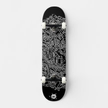 Coole Schwarz-weiße Abstrakte digitale Kunst