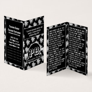 Coole Schwarz-weiße Tätowierschleppwerkzeuge Visitenkarten