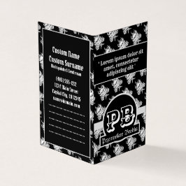 Coole Schwarz-weiße Tätowierschleppwerkzeuge Visitenkarten