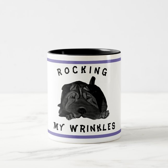 Coole Schwarze Chinesische Shar Pei Tasse (Mittel)