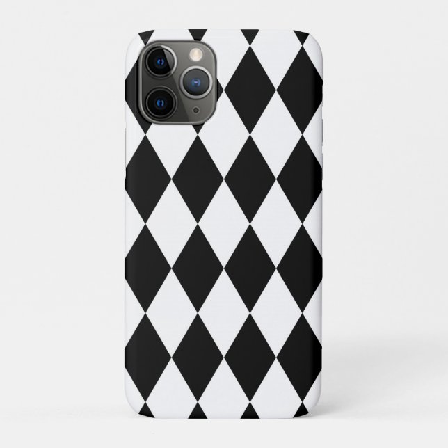 Coole schwarze Diamant-Muster Case-Mate iPhone Hülle (Rückseite)