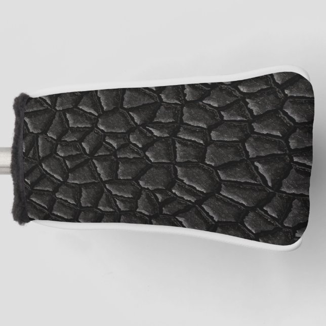 Coole schwarze Drachenskala Golf Headcover (Vorderseite)
