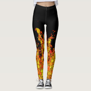 Coole Schwarze Flammen Leggings