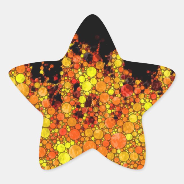 Coole Schwarze Flammen Stern-Aufkleber (Vorderseite)