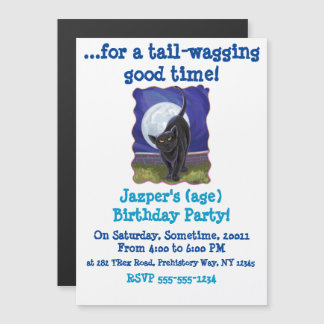 Coole Schwarze Katzen Köpfe und Schwanz Einladung