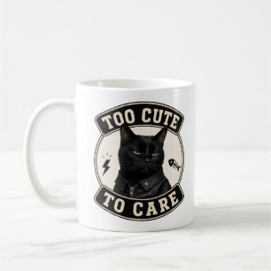 Coole schwarze Katzen-Tasse Zu süß, um sich zu k Kaffeetasse