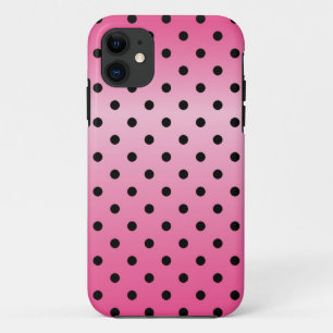 coole schwarze Polka-Punkte in leuchtendem Rosa Case-Mate iPhone Hülle
