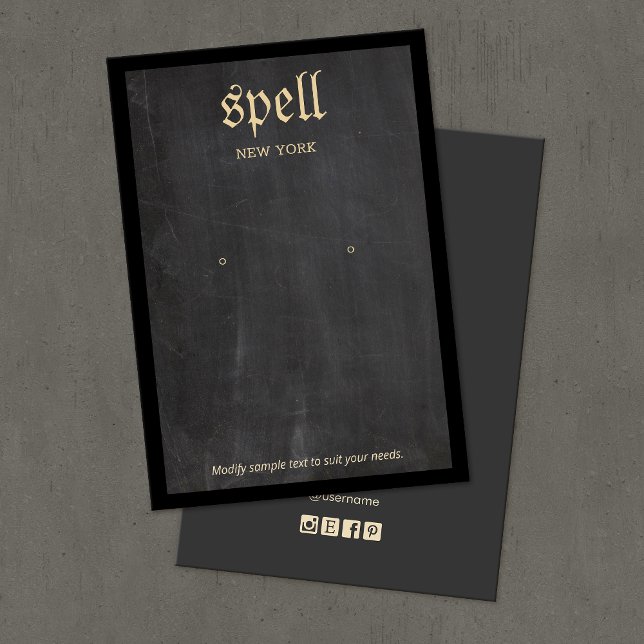 Coole schwarze, rustikale rote Earring-Display-Kar (Von Creator hochgeladen)