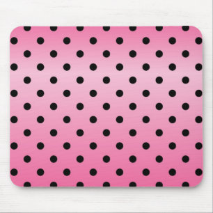 coole schwarze Tupfen auf leuchtend rosa Hintergru Mousepad
