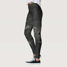Coole schwarze und silberne Leggings - hallo